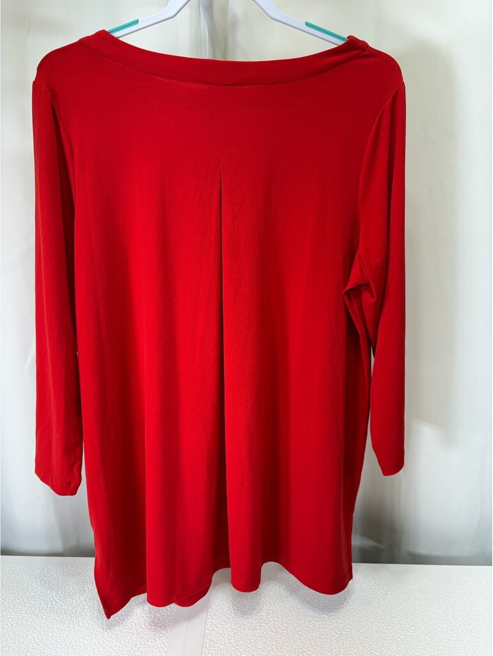 Susan Graver Red Long Sleeve Casual Top for Women 237D
